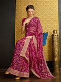 Pink Georgette Daily Wear Saree With Blouse Piece Pink Georgette Daily Wear Saree With Blouse Piece