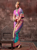 Multi Color Festive Wear Silk Saree With Blouse Piece Multi Color Festive Wear Silk Saree With Blouse Piece