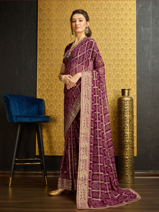 Red Georgette Daily Wear Saree With Blouse Piece Red Georgette Daily Wear Saree With Blouse Piece