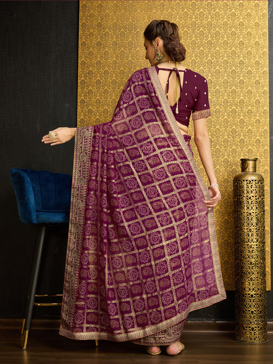 Red Georgette Daily Wear Saree With Blouse Piece Red Georgette Daily Wear Saree With Blouse Piece