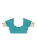 Cyan Soft Silk Saree With Blouse Piece Cyan Soft Silk Saree With Blouse Piece