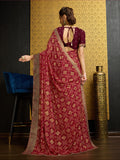 Red Georgette Daily Wear Saree With Blouse Piece Red Georgette Daily Wear Saree With Blouse Piece