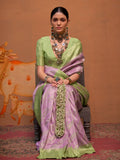 Lavender Color Party Wear Silk Saree With Blouse Piece Lavender Color Party Wear Silk Saree With Blouse Piece
