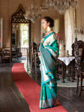 Fern Two-Tone Handloom Weaving Silk Saree With Blouse Piece Fern Two-Tone Handloom Weaving Silk Saree With Blouse Piece