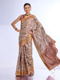 Peach Tissue Saree With Blouse Piece Peach Tissue Saree With Blouse Piece