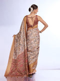 Peach Tissue Saree With Blouse Piece Peach Tissue Saree With Blouse Piece