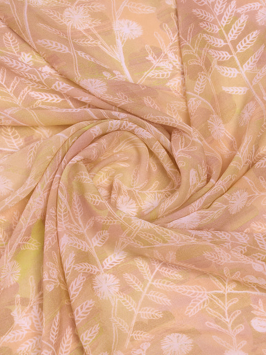 Orange Georgette Saree With Blouse Piece Orange Georgette Saree With Blouse Piece