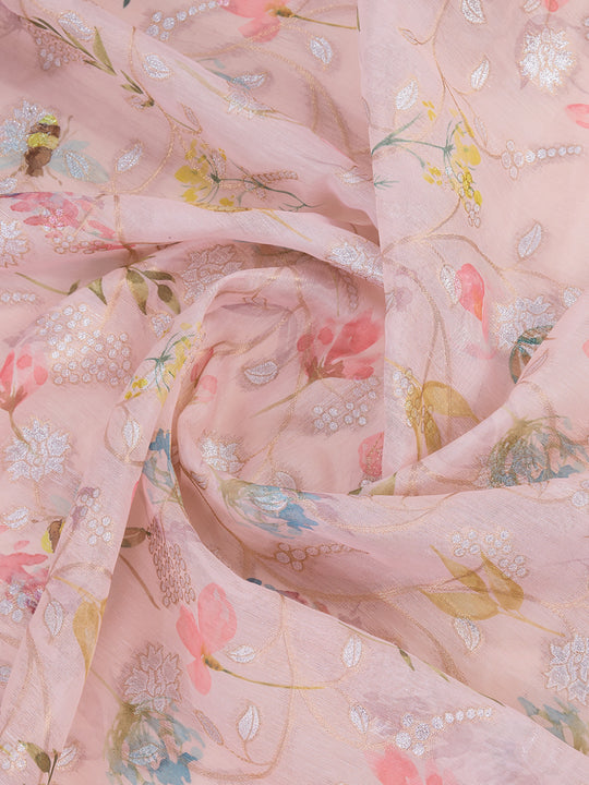 Light Pink Pure Cotton Festive Wear Saree With Blouse Piece Light Pink Pure Cotton Festive Wear Saree With Blouse Piece