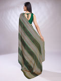 Green Silk Blend Ready To Wear Saree With Blouse Piece Green Silk Blend Ready To Wear Saree With Blouse Piece