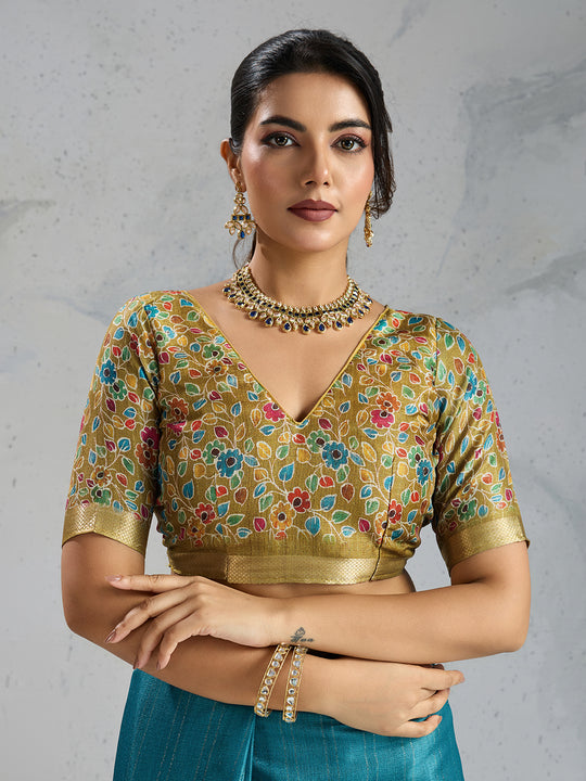 Pure Chiffon Digital Printed Woven Saree With Woven Border And Fancy Tassels Pure Chiffon Digital Printed Woven Saree With Woven Border And Fancy Tassels