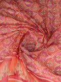 Peach Chiffon Saree With Blouse Piece Peach Chiffon Saree With Blouse Piece