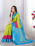 Pure Silk Woven Zari Saree With Jacquard Border And Blouse Piece Pure Silk Woven Zari Saree With Jacquard Border And Blouse Piece
