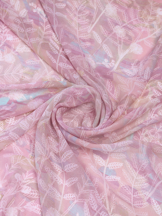 Purple Georgette Saree With Blouse Piece Purple Georgette Saree With Blouse Piece