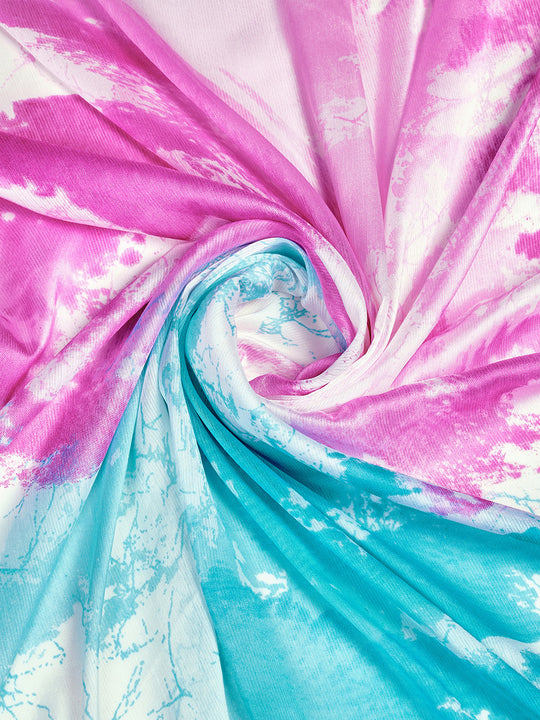 Blue Poly Chiffon Festival Saree With Blouse Piece Blue Poly Chiffon Festival Saree With Blouse Piece