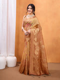 Mustard Cotton Blend Saree With Blouse Piece Mustard Cotton Blend Saree With Blouse Piece