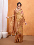 Mustard Cotton Blend Saree With Blouse Piece Mustard Cotton Blend Saree With Blouse Piece