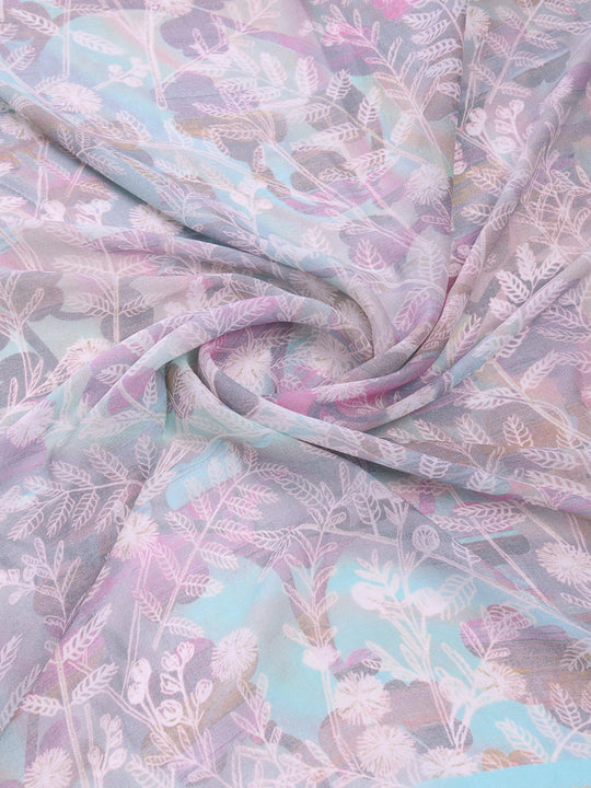 Grey Georgette Saree With Blouse Piece Grey Georgette Saree With Blouse Piece