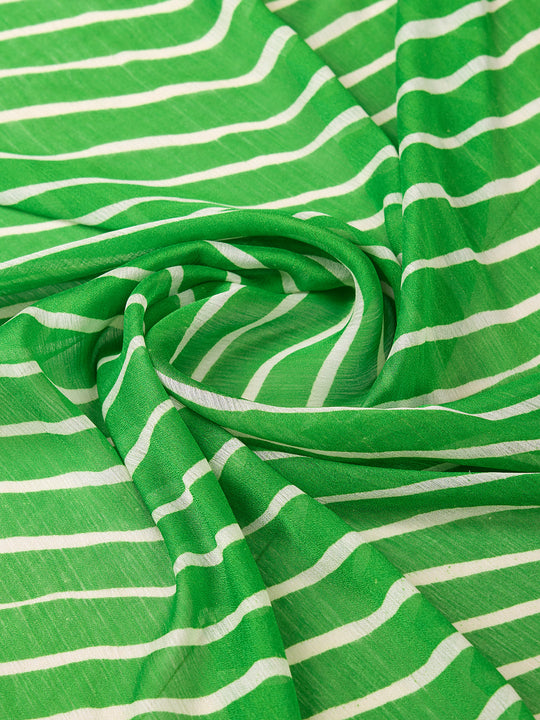 Green Chiffon Festive Saree With Blouse Piece Green Chiffon Festive Saree With Blouse Piece