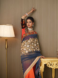 Multi Georgette Embroidered Saree With Blouse Piece Multi Georgette Embroidered Saree With Blouse Piece