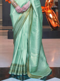 Green Art Silk Saree With Blouse Piece Green Art Silk Saree With Blouse Piece