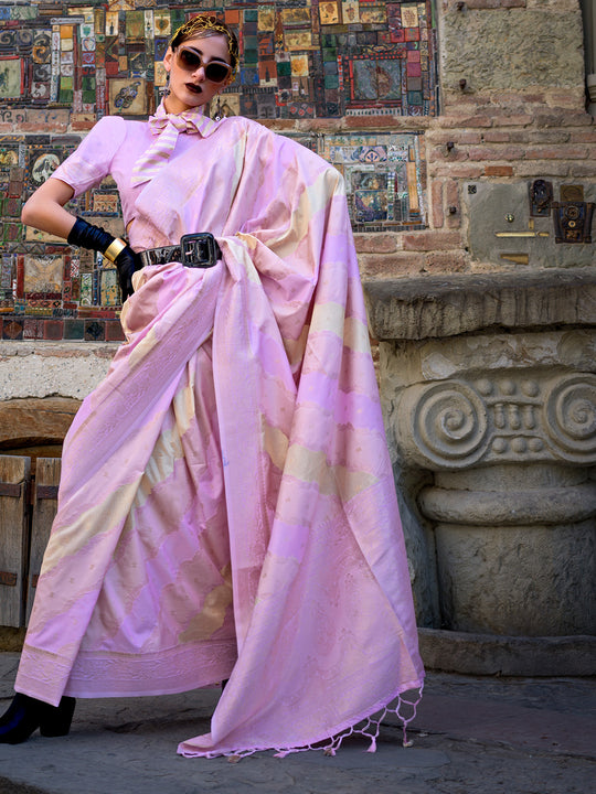 Lavender Soft Silk Saree With Blouse Piece Lavender Soft Silk Saree With Blouse Piece