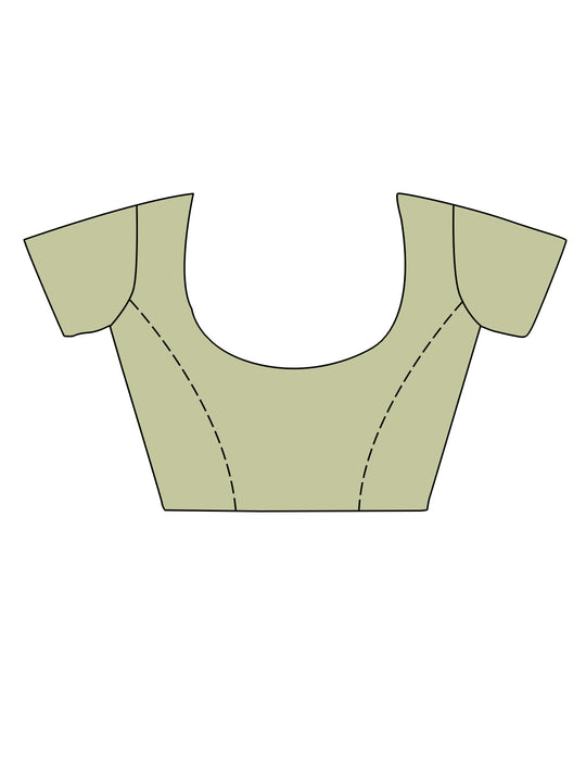 Green Art Silk Saree With Blouse Piece Green Art Silk Saree With Blouse Piece