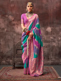 Multi Color Festive Wear Silk Saree With Blouse Piece Multi Color Festive Wear Silk Saree With Blouse Piece