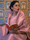 Pink Art Silk Saree With Blouse Piece Pink Art Silk Saree With Blouse Piece
