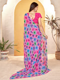 Multi Georgette Saree With Blouse Piece Multi Georgette Saree With Blouse Piece