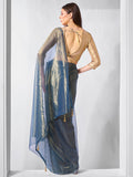 Solid Tissue Saree with Hanging With Blouse Piece Solid Tissue Saree with Hanging With Blouse Piece