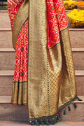 Taffy Red Patola Saree Taffy Red Patola Saree