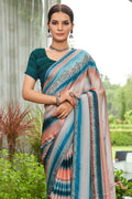 Teal Green Satin Saree Teal Green Satin Saree