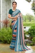 Teal Green Satin Saree Teal Green Satin Saree