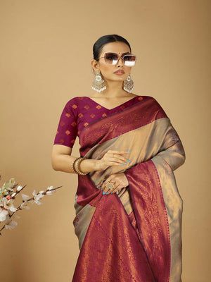 Banarasi Silk Saree With Blouse Piece
