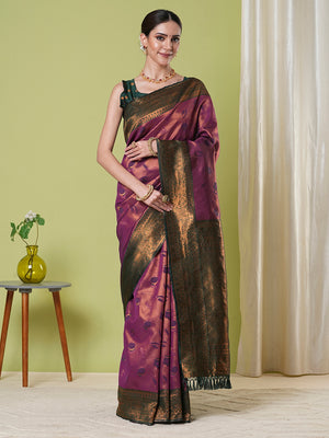 Banarasi Silk Saree With Blouse Piece