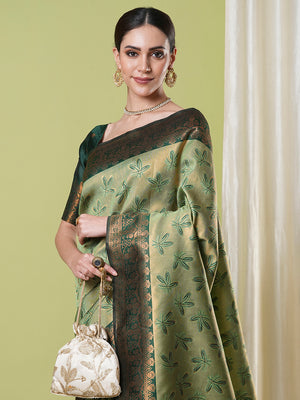 Banarasi Silk Saree With Blouse Piece
