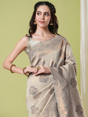 Banarasi Silk Saree With Blouse Piece