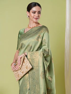 Banarasi Silk Saree With Blouse Piece