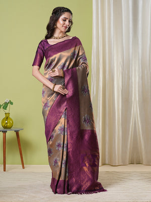 Banarasi Silk Saree With Blouse Piece
