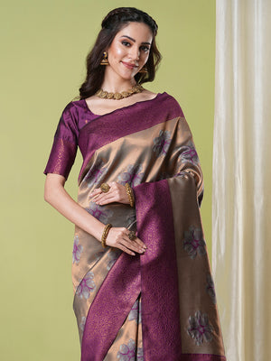 Banarasi Silk Saree With Blouse Piece