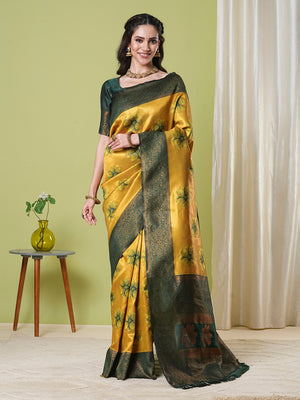 Banarasi Silk Saree With Blouse Piece