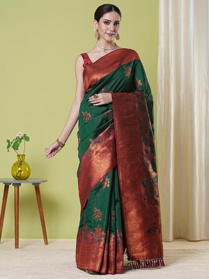 Banarasi Silk Saree With Blouse Piece