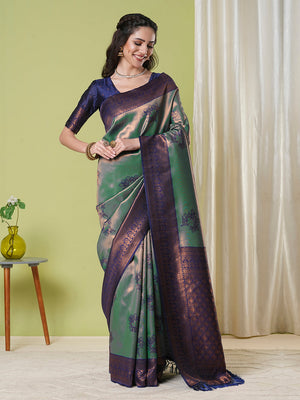 Banarasi Silk Saree With Blouse Piece