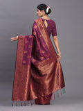 Purple Silk Saree With Blouse Piece Purple Silk Saree With Blouse Piece