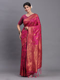 Pink Silk Saree With Blouse Piece Pink Silk Saree With Blouse Piece