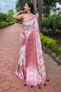 Cream Tusser Silk Saree with Cream Blouse Piece Cream Tusser Silk Saree with Cream Blouse Piece