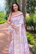 Grey Tusser Silk Saree with Grey Blouse Piece Grey Tusser Silk Saree with Grey Blouse Piece