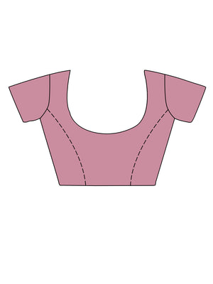 Wine Silk Saree With Blouse Piece