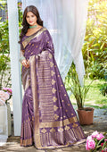 Wine Assam silk Sarees With Blouse Piece Wine Assam silk Sarees With Blouse Piece