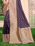 Dark wine Assam silk Sarees With Blouse Piece Dark wine Assam silk Sarees With Blouse Piece